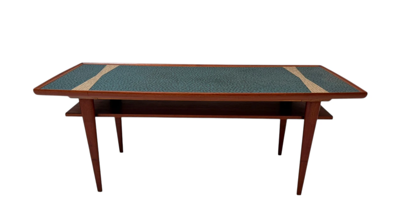 Mid-Century Modern Coffee Table with Mosaic Top by Berthold Muller, 1950s